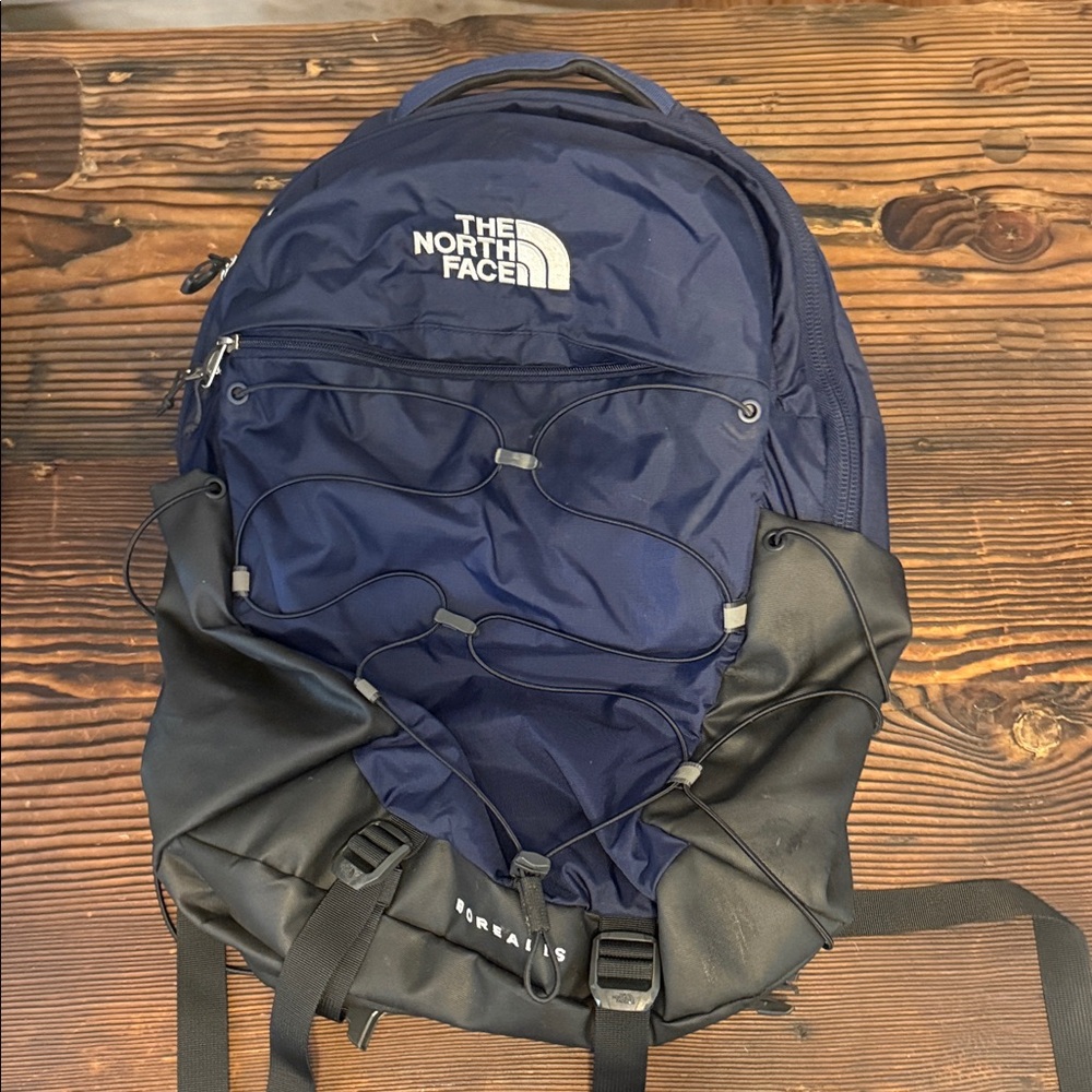 The North Face Men's Blue and Black Backpack